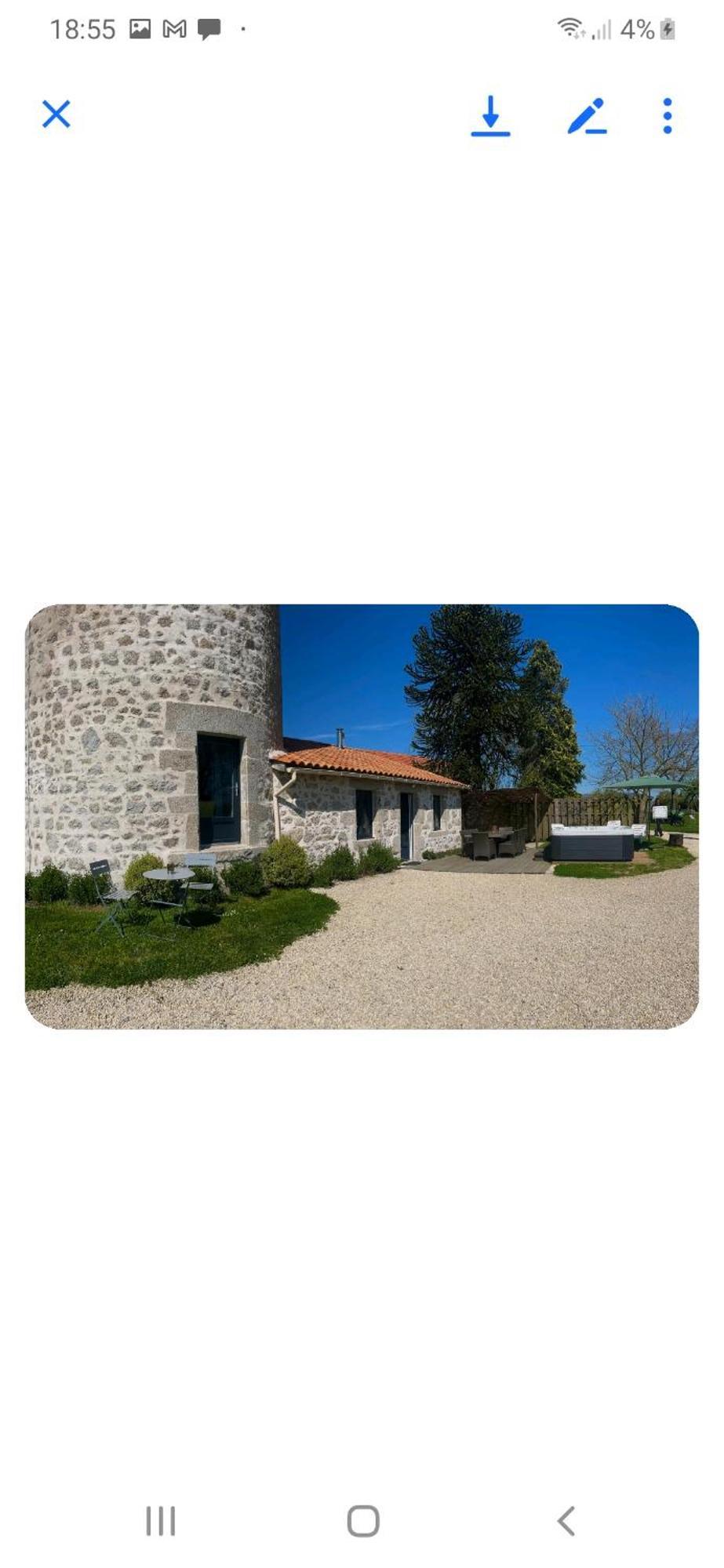 Villa Loue Ancien Moulin A Vent Avec Piscine Et Jacuzzi à Neuvy-Bouin Extérieur photo